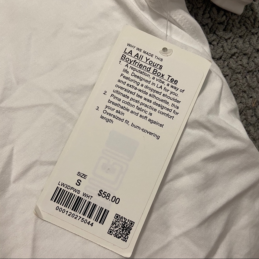 Lululemon boyfriend box tee NWT